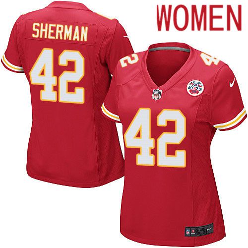 Women Kansas City Chiefs 42 Anthony Sherman Nike Red Game Player NFL Jersey